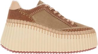 Chlo&eacute; Nama Platform Sneakers - Dames - Sneakers - Bruin - 41 EU - Leer - Schoenen