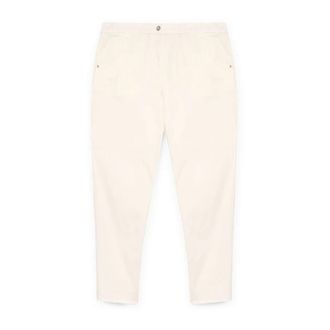 Fiorella Rubino Moon Fit Broeken - Dames - Straight fit broeken - Wit - XL - Katoen - Broeken
