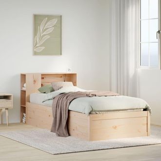 Berkfield Home Bed Frame without Mattress 75x190 cm Small Single Solid Wood Pine in Brown