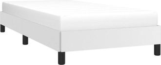 vidaXL Bed Frame without Mattress White 90x190 cm Single Single Faux Leather vidaXL
