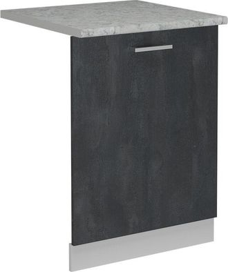 Vicco Panel Frontal Del Lavavajillas R-line, Hormig&oacute;n Negro, 60 Cm, Et M&aacute;rmol