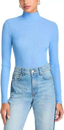 Veronica Beard Wyeth Turtleneck Top In Blue Jasper