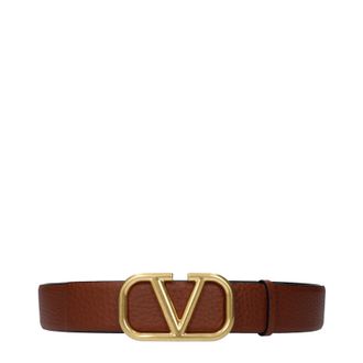 Valentino Garavani Herens Riem Bruin/Zwart Leer