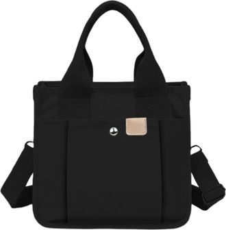 Generic Canvas Tote Bag For Women, Handbag Shopping With Handle - Shoulder Strap | For Women Office School Outdoor Travel Picnic Shuttle Shopping, Black, Se r