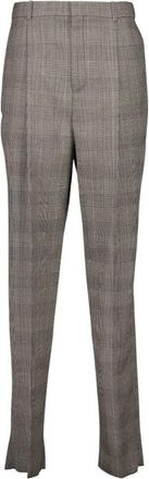 Saint Laurent Wollen Wortelbroek Grijs - Heren - Slim Fit Broeken - Grijs - XL - Wol - Broeken