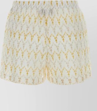 Missoni embroidered lace knee-length shorts