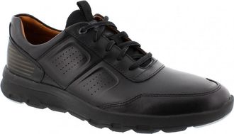 Rockport Mens Lets Walk Ubal Shoes In Black Leather