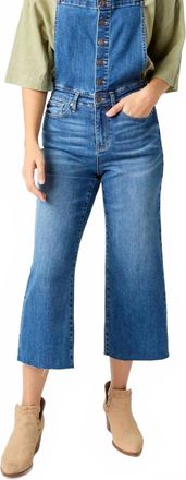Judy Blue High Waist Wide Leg Crop Overalls In Blue