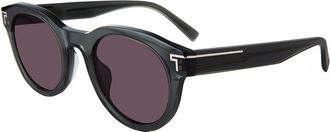 Tumi Grey Oval Unisex Sunglasses STU509 0804 50