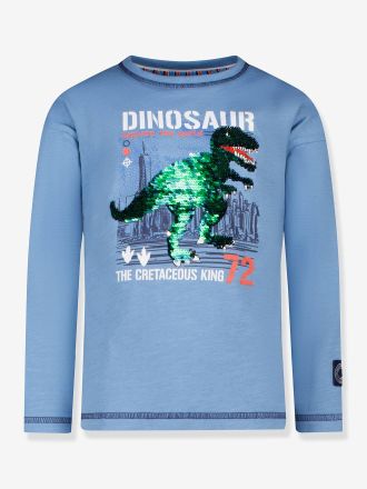 Salt And Pepper Langarmshirt mit Wendepailletten-Dino Jungen Salt and Pepper himmelblau