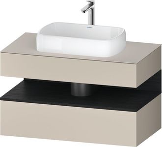 Duravit Duravit - Qatego Consola Mueble Bajo Lavabo, 1 Extra&iacute;ble, 1 Caj&oacute;n