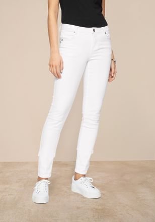 Tamaris Skinny-fit-Jeans TAMARIS, Damen, Gr. 34, N-Gr, weiss (wei&szlig;), Denim/Jeans, Obermaterial: 98% Baumwolle, 2% Elasthan, skinny fit lang, Jeans Skinny-fit-