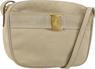 Ferragamo Vala Shoulder Bag Suede Suede Shoulder Bag Bag (Pre-Owned)