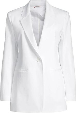 Max Mara Managua Blazer met Lange Mouwen - Dames - Blazers - Wit - 2XS - Katoen - Jassen