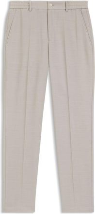 BOSS Tapered-fit pants in micro-patterned virgin wool