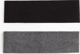 H&M 2er-Pack Jersey-Haarb&auml;nder - Dunkelgraumeliert/Schwarz