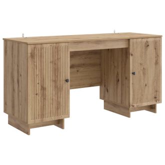 vidaXL Escritorio Roble Artesanal Madera De Ingenier&iacute;a Vidaxl