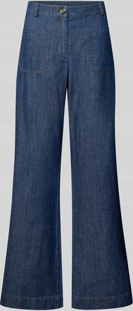 Jake*s Flared Hose mit aufgesetzten Taschen in Dunkelblau, Gr&ouml;&szlig;e 32