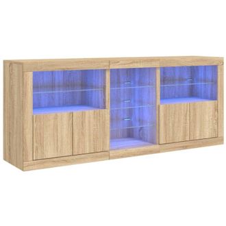 vidaXL Vidaxl - Sideboard with led Lights Sonoma Oak 181.5x37x67 cm
