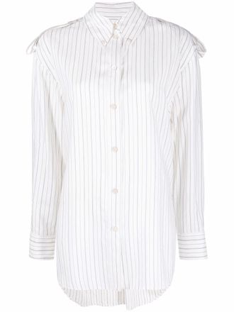 Isabel Marant pinstripe-pattern button-fastening shirt - Neutrals
