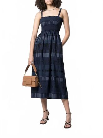 Baum Und Pferdgarten Aprela Smocked Dress In Navy