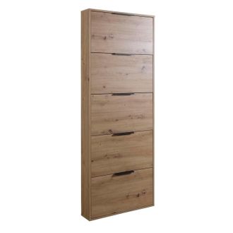 Composad Composad - Scarpiera Espresso 5 Ribalte 65x15xh174cm Oak