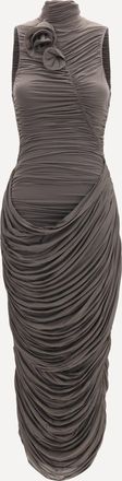 Magda Butrym Abito midi drappeggiato a collo alto Woman 36