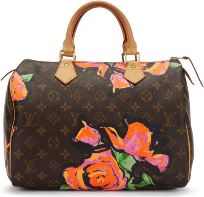 Stephen Sprouse Multicolor Monogram Roses Coated Canvas Speedy 30