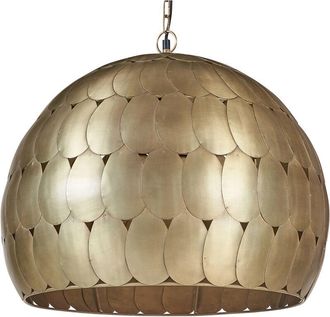 Beliani Lámpara de techo de metal latón 156 cm colgante pantalla sala de estar Harangi