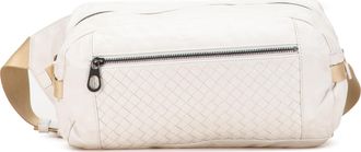 Bottega Veneta Pre-owned Womens Woven Belt Bag - Ivory Leather - One Size
