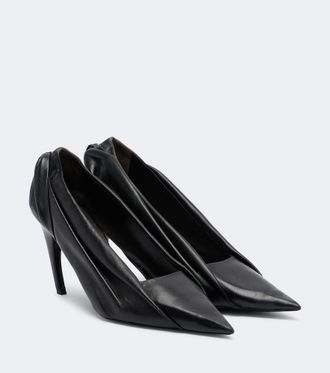 Khaite Eve draped leather pumps