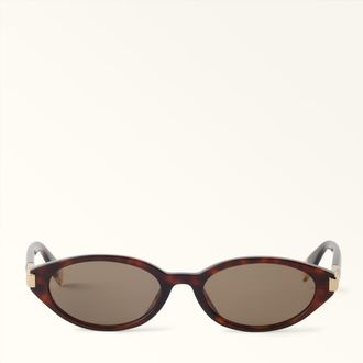 Furla Sunglasses Havana Brown Acetate Woman