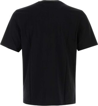 Maison Kitsun&eacute; Mens Black Cotton T-Shirt