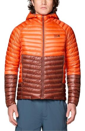 Mountain Hardwear Ghost Whisperer Packable 800-Fill-Power Down Hooded Jacket in Aspect/Bourbon Brown at Nordstrom, Size Xx-Large
