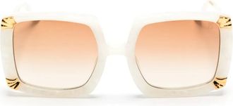 Anna-Karin Karlsson Occhiali da sole Strawberry Moon oversize - Bianco