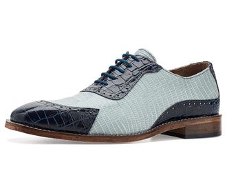 Stacy Adams Tarango Modified Cap Toe Oxford Mens Shoes Dark Blue : 11.5 M, Leather