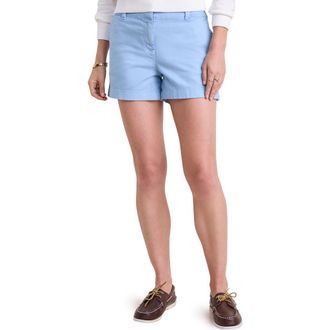 Vineyard Vines Herringbone Stretch Cotton Shorts in Jake Blue at Nordstrom, Size 16