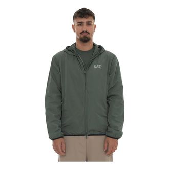Emporio Armani Core Hooded Bomber Jacket - Heren - Bomber jackets - Groen - 3XL - Polyester - Jassen