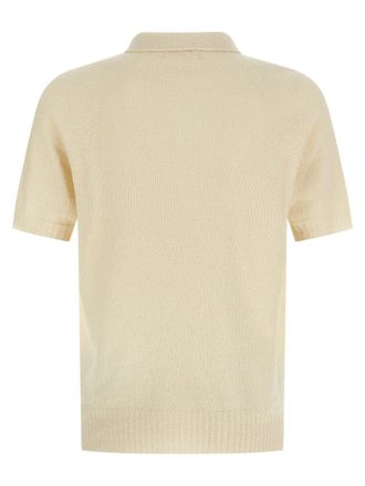 Maryya Cotton-Blend Spongy Polo Shirt - Cream