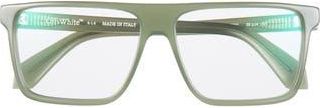 Off-white Blue Light Filtering Square Glasses in Sage Green at Nordstrom Rack