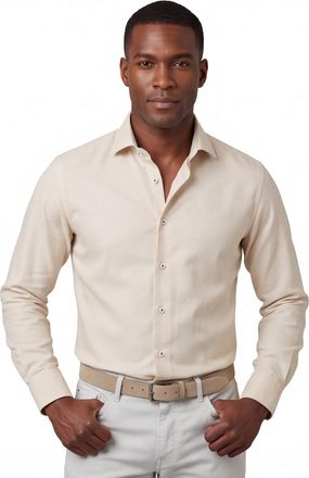 Eterna Beige katoenen overhemd Eterna 1863 Modern Fit