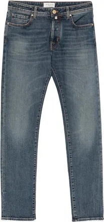 Jacob Cohen Logo-patch Whiskered Jeans