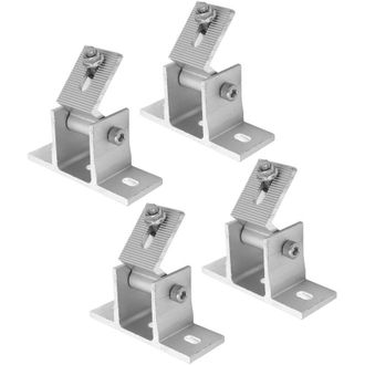 OEM Soporte De Montaje Para Panel Solar, 4 Juegos, Base De Aleaci&oacute;n De Aluminio, Anticorrosi&oacute;n, Inoxidable, Montaje Frontal En Techo Fotovoltaico