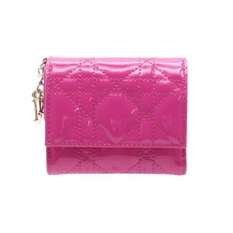 Dior Pink Patent Leather Wallet (Tri-Fold) (Pre-Owned)