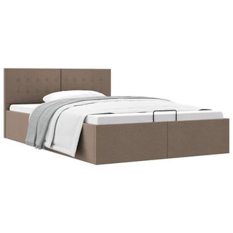 vidaXL Vidaxl - Cama Canap&eacute; Hidr&aacute;ulica Almacenaje Sin Colch&oacute;n Taupe 140x200 Cm