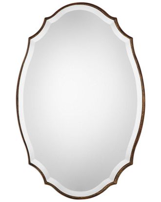 Hewson Round Beveled Bronze And Gold Finish Mirror