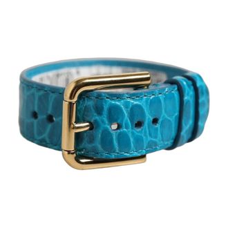Dolce & Gabbana Cintura in Pelle Impunturata - - Accessories - Donna - Blu - ONE SIZE