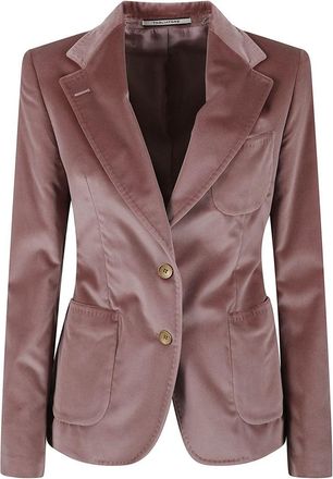 Tagliatore Tailored Single-Breasted Velvet Blazer With Classic Lapels