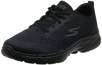 Skechers Womens Go Walk 6 Bold Vision Shoes, Black, 9 UK