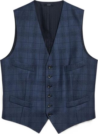 Tom Ford Gilet a quadri - Blu